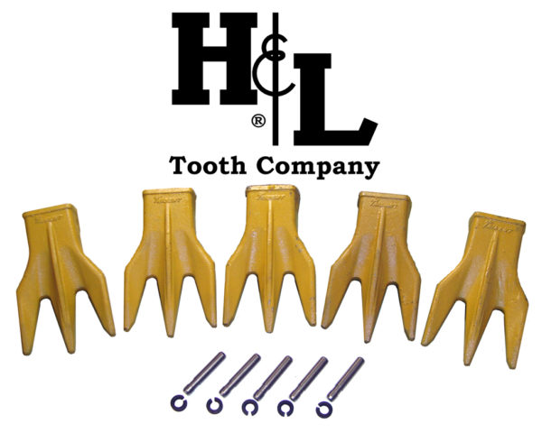 3 Pack Of Heavy-Duty Cat Style Teeth With Pins & Keepers – Perfect For Digging Buckets On Backhoes & Excavators (Fits John Deere, Cat)
